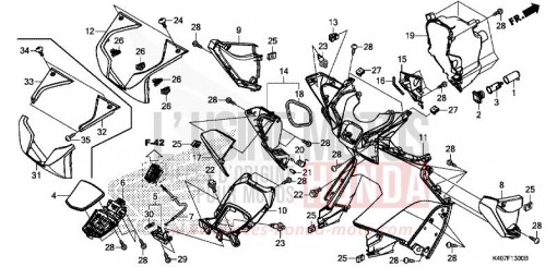 COUVERCLE INTERNE (NSS125DF/ADF/ADH) NSS125ADH de 2017